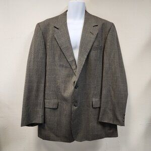 Walkers Sports Coat Jacket Mens 44L Houndstooth Suit Blazer Event Wedding Gray
